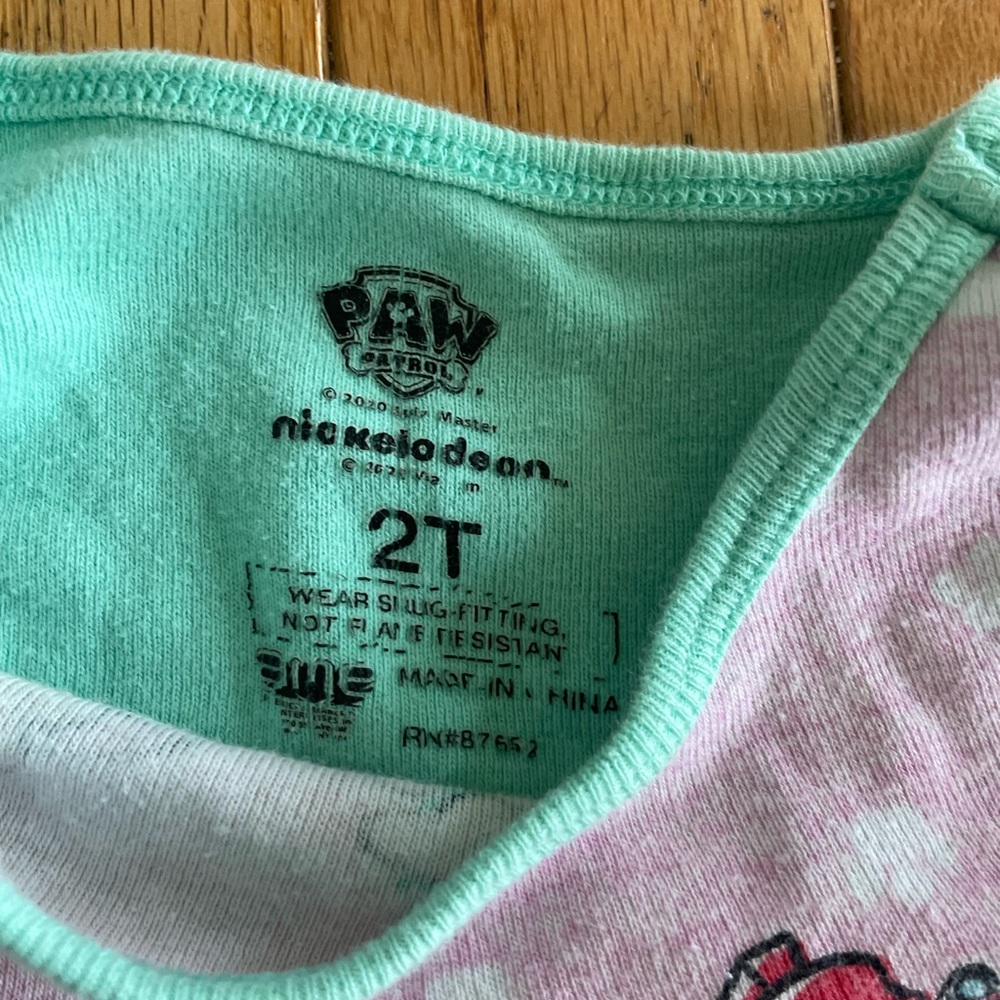 PAW PATROL/NICKELODEON Pajama Set Shorts Short Sleeve Outfit Toddler Girl 2T - Picture 6 of 7